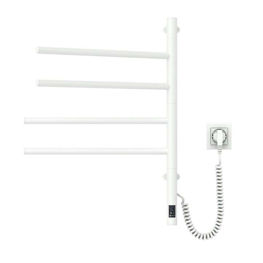 Električni rotirajući sušač za peškire sa termostatom ARABESQUE 60W 65x49 cm beo