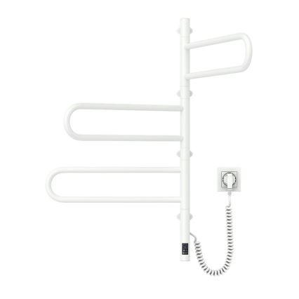 Električni rotirajući sušač za peškire sa termostatom FOUETTE 100W 80X49 cm bela