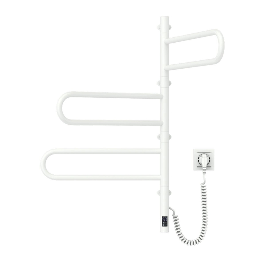 Električni rotirajući sušač za peškire sa termostatom FOUETTE 100W 80X49 cm bela