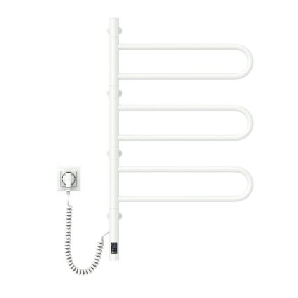 Električni rotirajući sušač za peškire sa termostatom FOUETTE 100W 80X49 cm bela