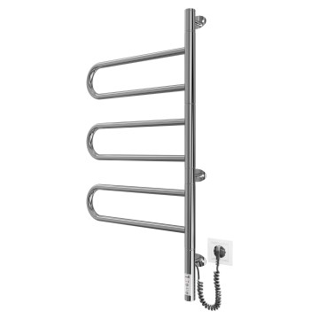 Električni rotirajući sušač za peškire TRISTAR 80W/230V 80x44,5 cm IP44 nerđajući čelik/polirani hrom