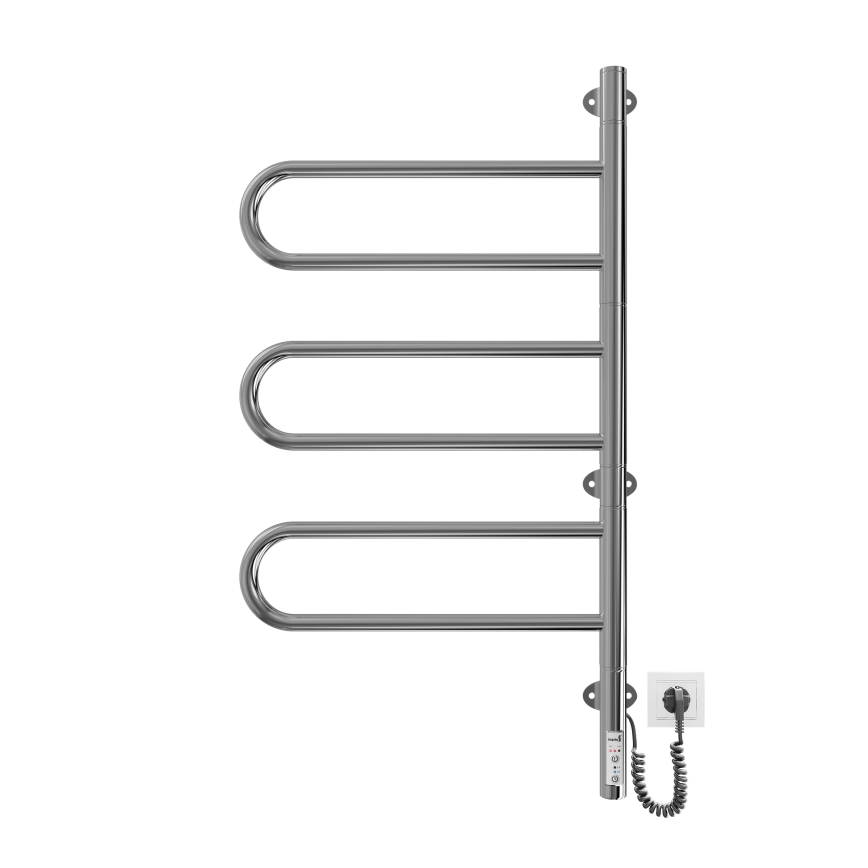 Električni rotirajući sušač za peškire TRISTAR 80W/230V 80x44,5 cm IP44 nerđajući čelik/polirani hrom