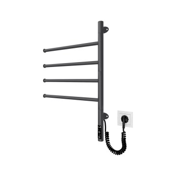 Električni rotirajući sušač za peškire VEER 50W/230V 60x44,5 cm inox/crna