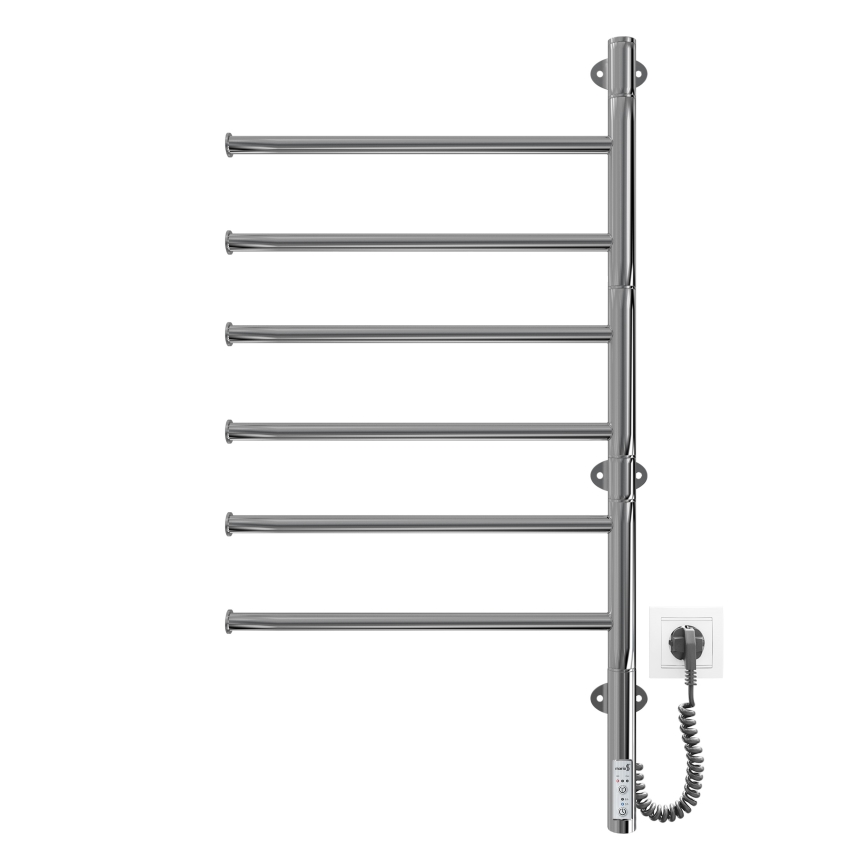 Električni rotirajući sušač peškira VEER 80W/230V 82,5x44,5 cm nerđajući čelik/sjajni hrom