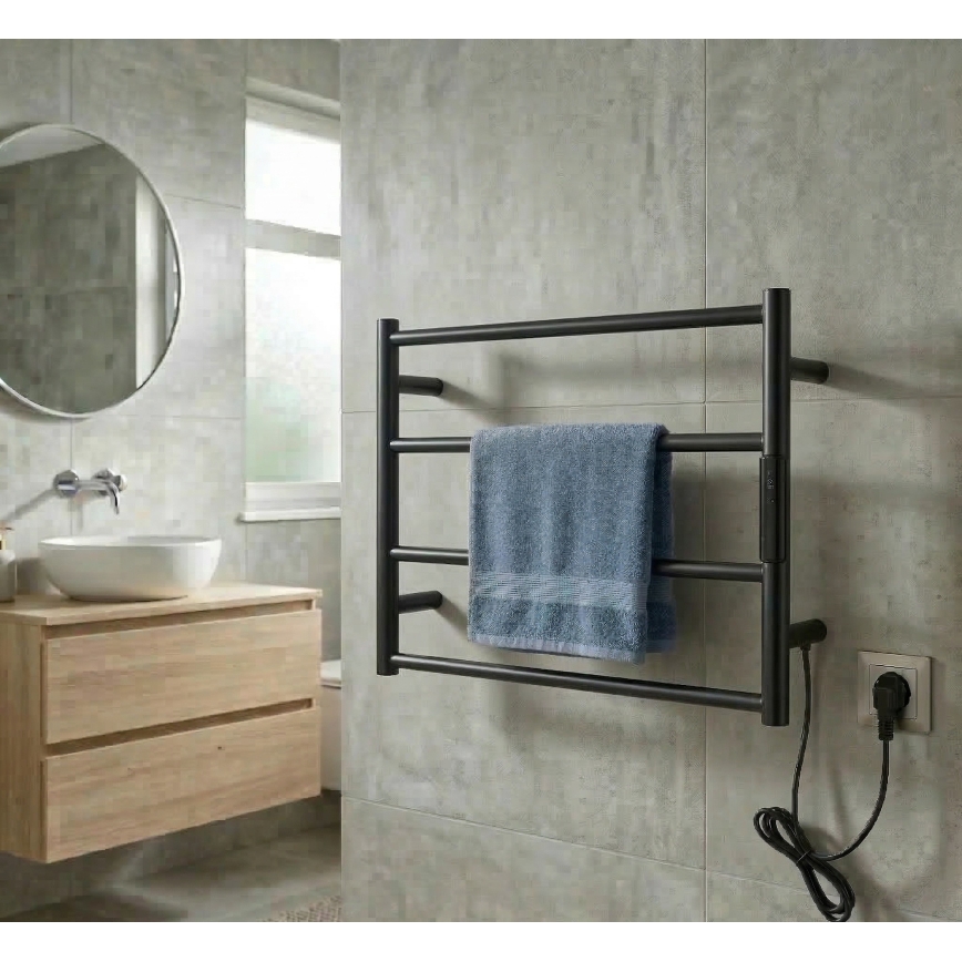 Električni sušač peškira 56x37 63W inox/crna