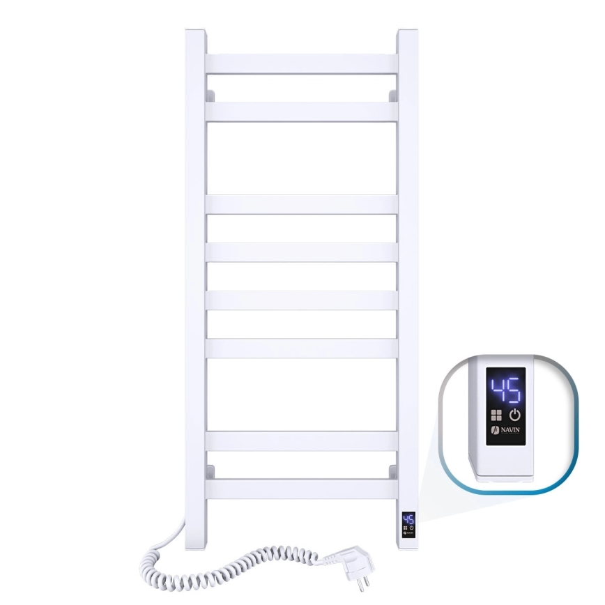 Električni sušač peškira sa termostatom AVANGARD 105W 80x36 cm  beli levi