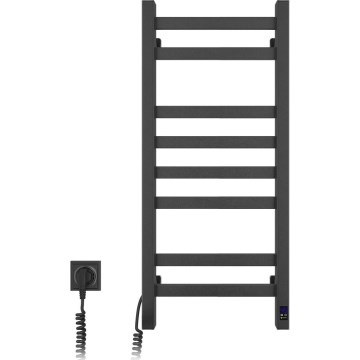 Električni sušač peškira sa termostatom AVANGARD 105W 80x36 cm, crni, levi