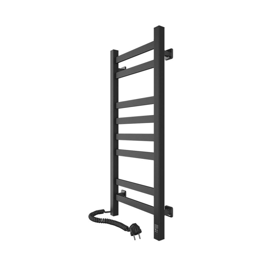Električni sušač peškira sa termostatom AVANGARD 105W 80x36 cm, crni, levi