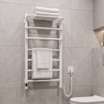 Električni sušač peškira sa termostatom FORTIS 155W 80x48 cm beli desni