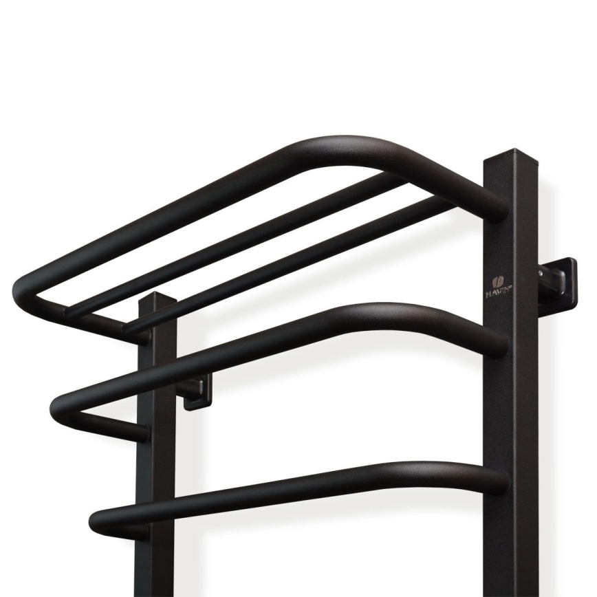 Električni sušač peškira sa termostatom FORTIS 155W 80x48 cm crni levi