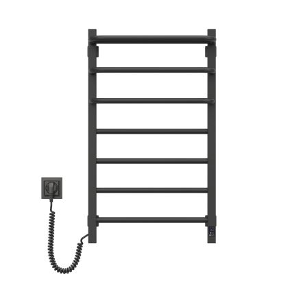 Električni sušač peškira sa termostatom FORTIS 155W 80x48 cm crni levi