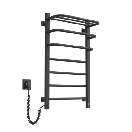 Električni sušač peškira sa termostatom FORTIS 155W 80x48 cm crni levi