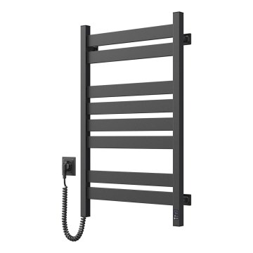 Električni sušač peškira sa termostatom LARGO 168W 80x50 cm, crni, levostrani