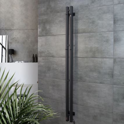 Električni sušač peškira sa termostatom SILOUETTE 200W/230V 150,6cm IP44 crna desna