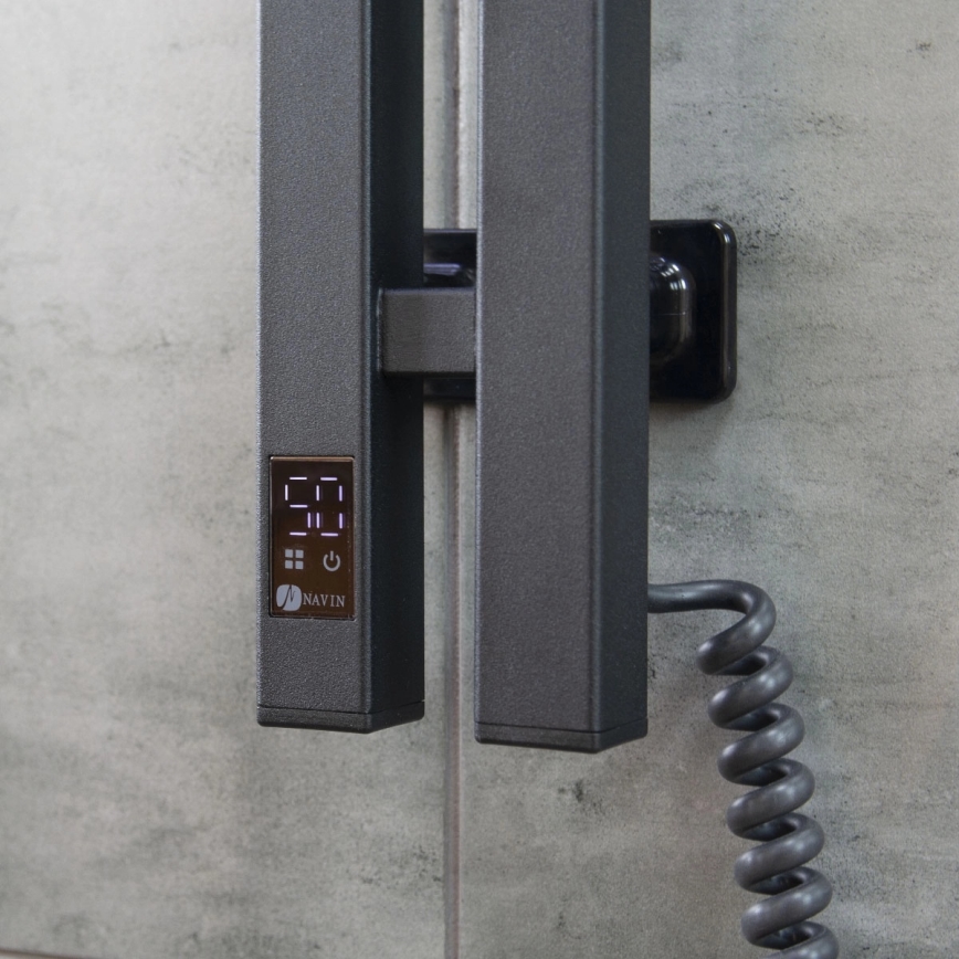 Električni sušač peškira SILOUETTE 106W sa termostatom 150x9 cm crna desna