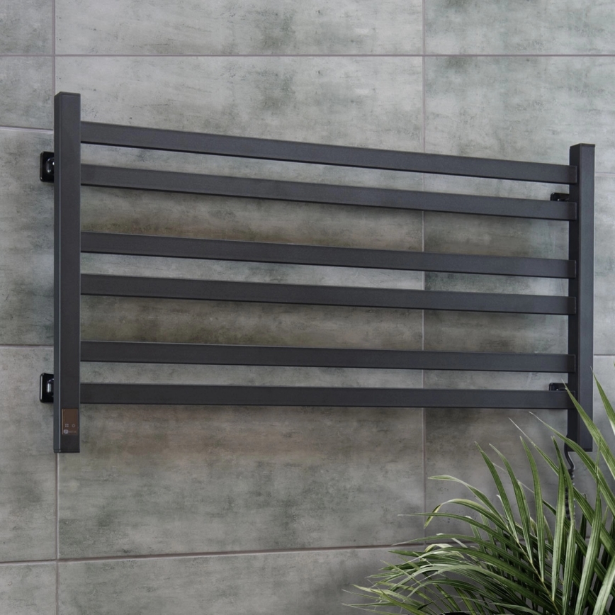 Električni sušač za peškire sa termostatom AVANGARD 181W 50x90 cm crni desni