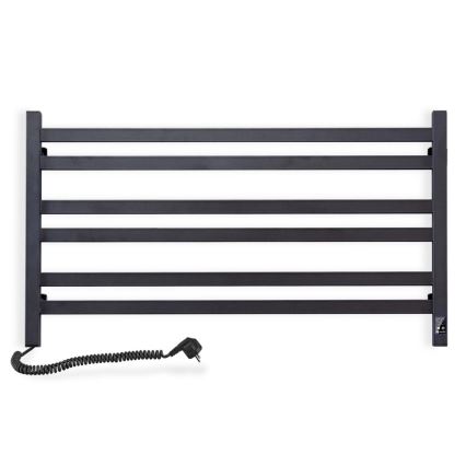 Električni sušač za peškire sa termostatom AVANGARD 181W 50x90 cm crni levi