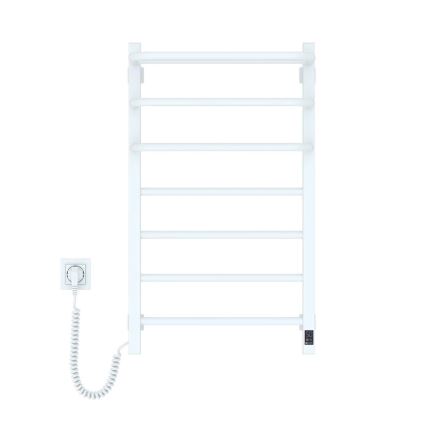 Električni sušač za peškire sa termostatom FORTIS 155W 80x48 cm, beo, levi