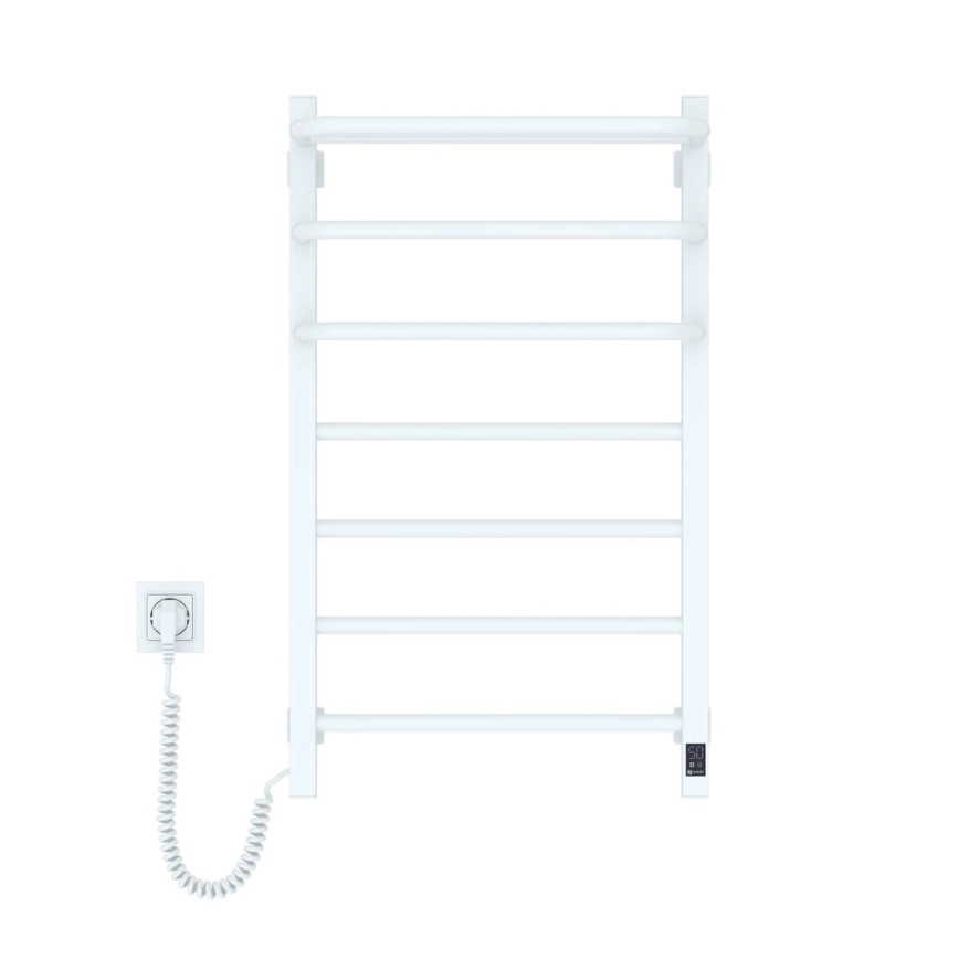 Električni sušač za peškire sa termostatom FORTIS 155W 80x48 cm, beo, levi