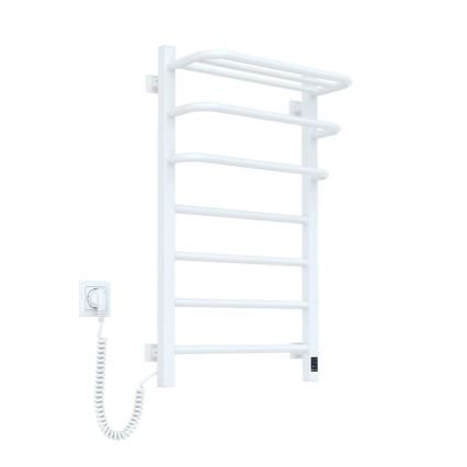 Električni sušač za peškire sa termostatom FORTIS 155W 80x48 cm, beo, levi