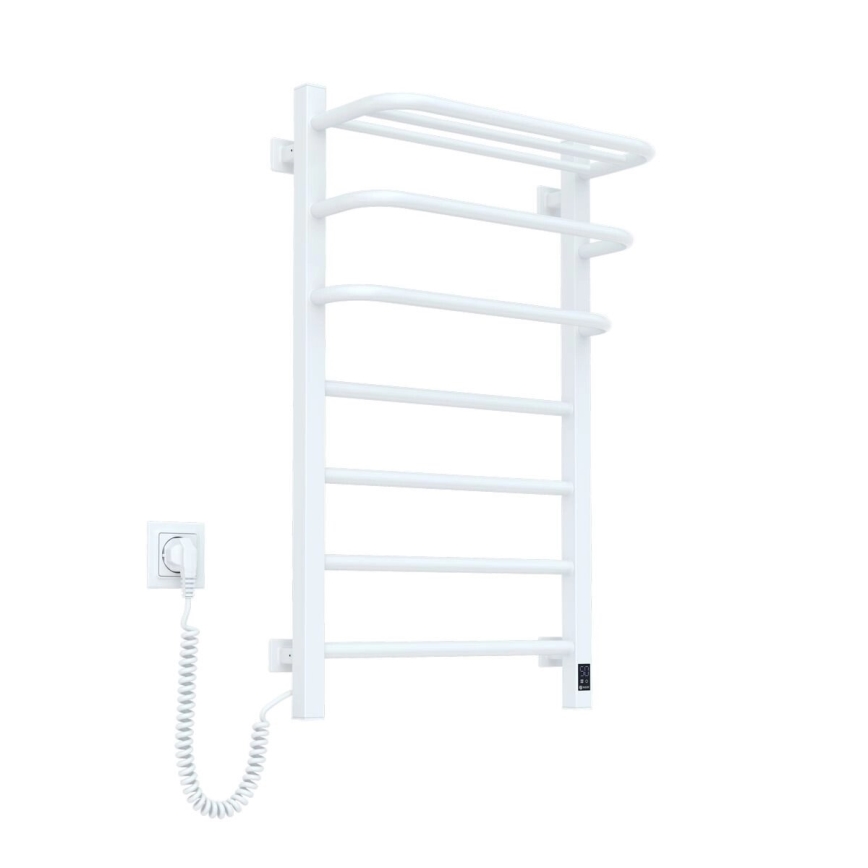 Električni sušač za peškire sa termostatom FORTIS 155W 80x48 cm, beo, levi