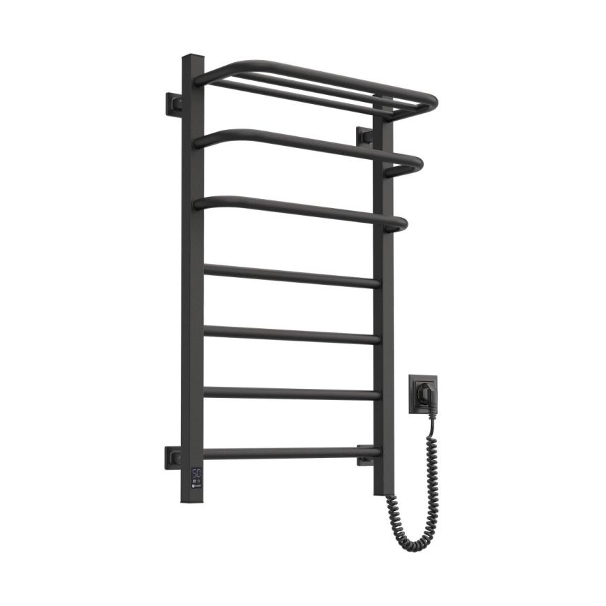 Električni sušač za peškire sa termostatom FORTIS 155W 80x48 cm crni, desni