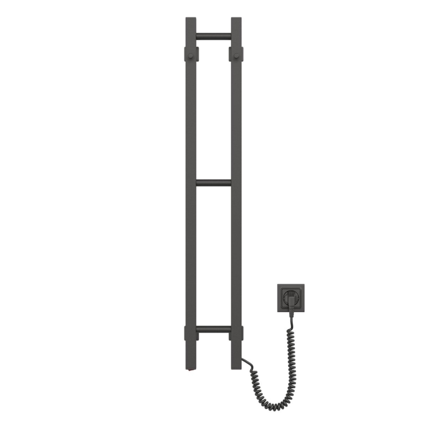 Električni sušač za peškire SILOUETTE 46W 100x16 cm crni desni
