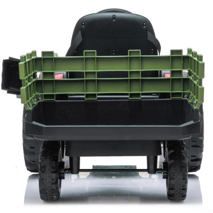 Električni traktor sa prikolicom 2x30W/7000 mAh crna/zelena + daljinski upravljač
