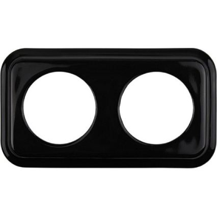 Elhard - Keramički retro jednopolni prekidač br. 1 i SCHUKO utičnica 230V sa okvirom, crna