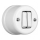 Elhard - Retro keramički dvostruki prekidač za stepenište, br. 6+6, beo