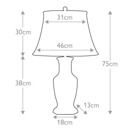 Elstead - Stona lampa BLUE HEX 1xE27/60W/230V