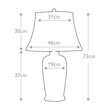 Elstead - Stona lampa BLUE TRADITIONAL 1xE27/60W/230V