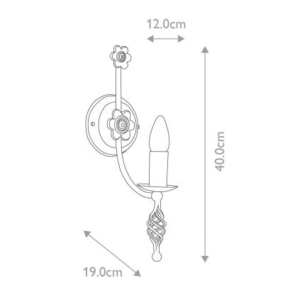 Elstead - Zidno svetlo BELFRY 1xE14/60W/230V