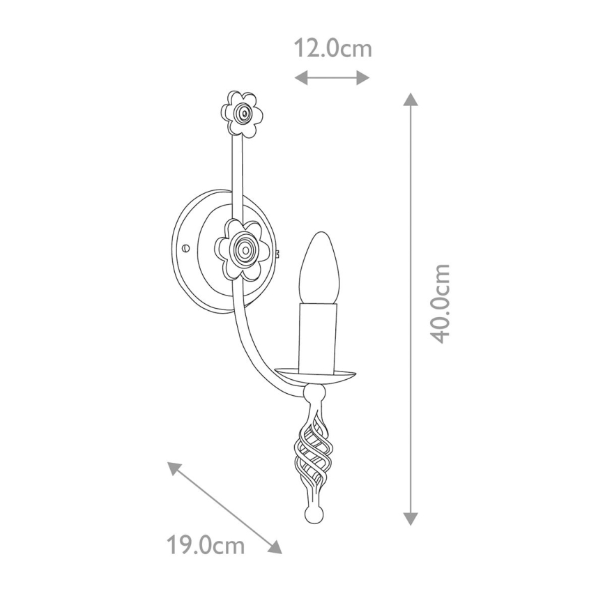 Elstead - Zidno svetlo BELFRY 1xE14/60W/230V