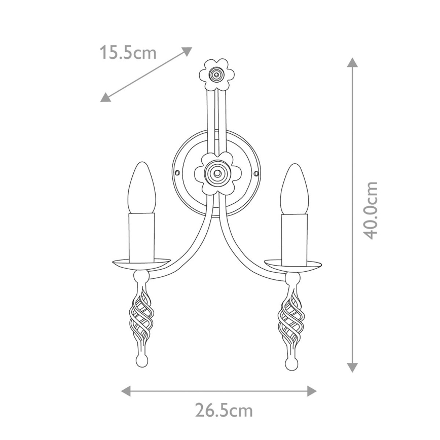 Elstead - Zidna svetiljka BELFRY 2xE14/60W/230V