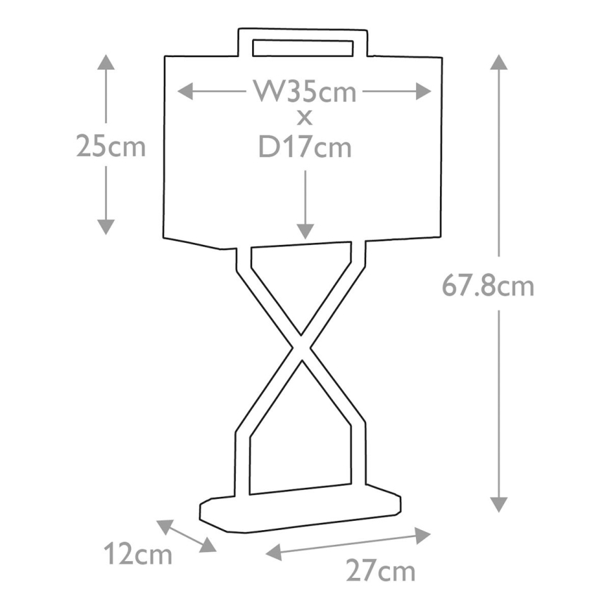 Elstead - Stona lampa CROSS 1xE27/60W/230V zlatna/plava
