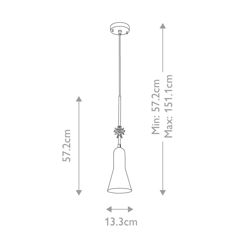 Elstead - Viseći luster ETOILE 1xE27/60W/230V, prečnik 13,3 cm, zlatna