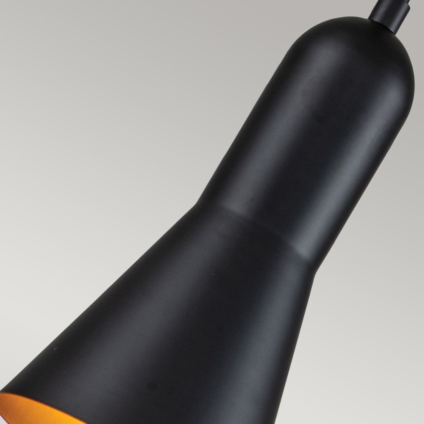 Elstead - Luster na sajli ETOILE 1xE27/60W/230V, prečnik 13,3 cm, crni