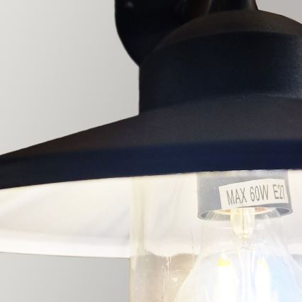 Elstead - Spoljašnje svetlo KLAMPENBORG 1xE27/60W/230V IP44 crno