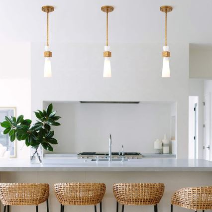 Elstead - Luster na štapu KRISTY 1xE27/40W/230V prečnik 15,2 cm, bakarne boje