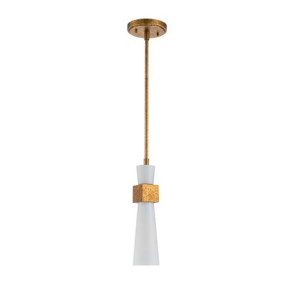 Elstead - Luster na štapu KRISTY 1xE27/40W/230V prečnik 15,2 cm, bakarne boje