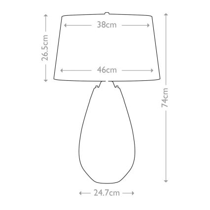 Elstead - LED stona lampa LENA 1xE27/40W/230V + 1xGU10/7W 74 cm ružičasta/bela