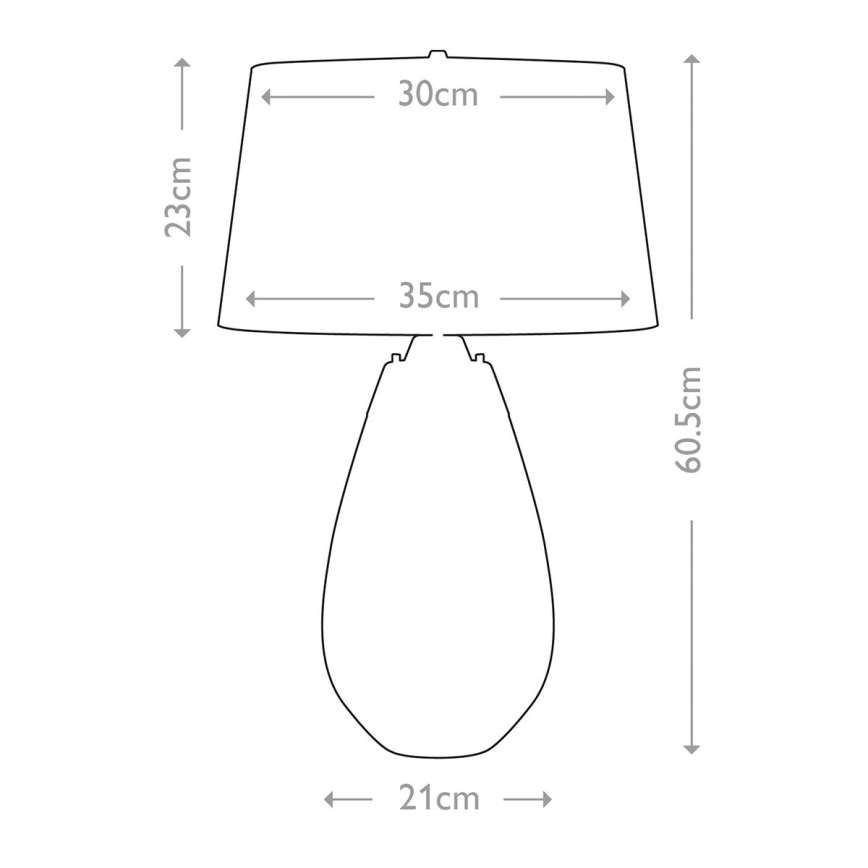 Elstead - LED stona lampa LENA 1xE27/60W/230V + 1xGU10/7W 60,5 cm siva