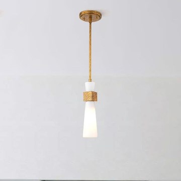 Elstead - Luster na štapu KRISTY 1xE27/40W/230V prečnik 15,2 cm, bakarne boje