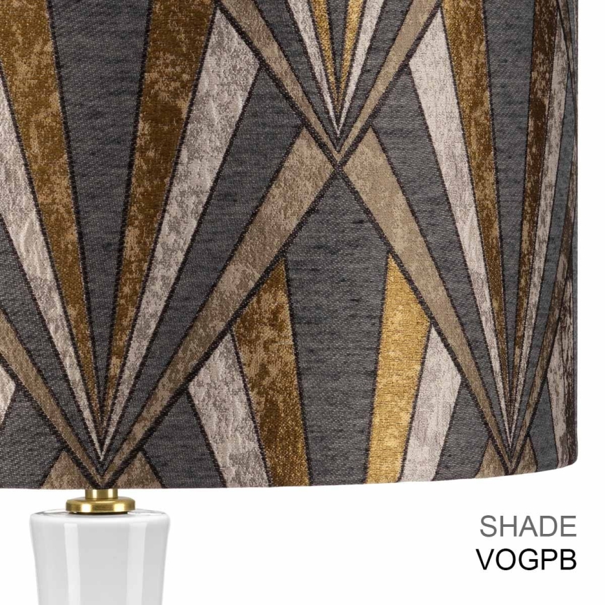 Elstead - Stona lampa MILO 1xE27/60W/230V siva/zlatna