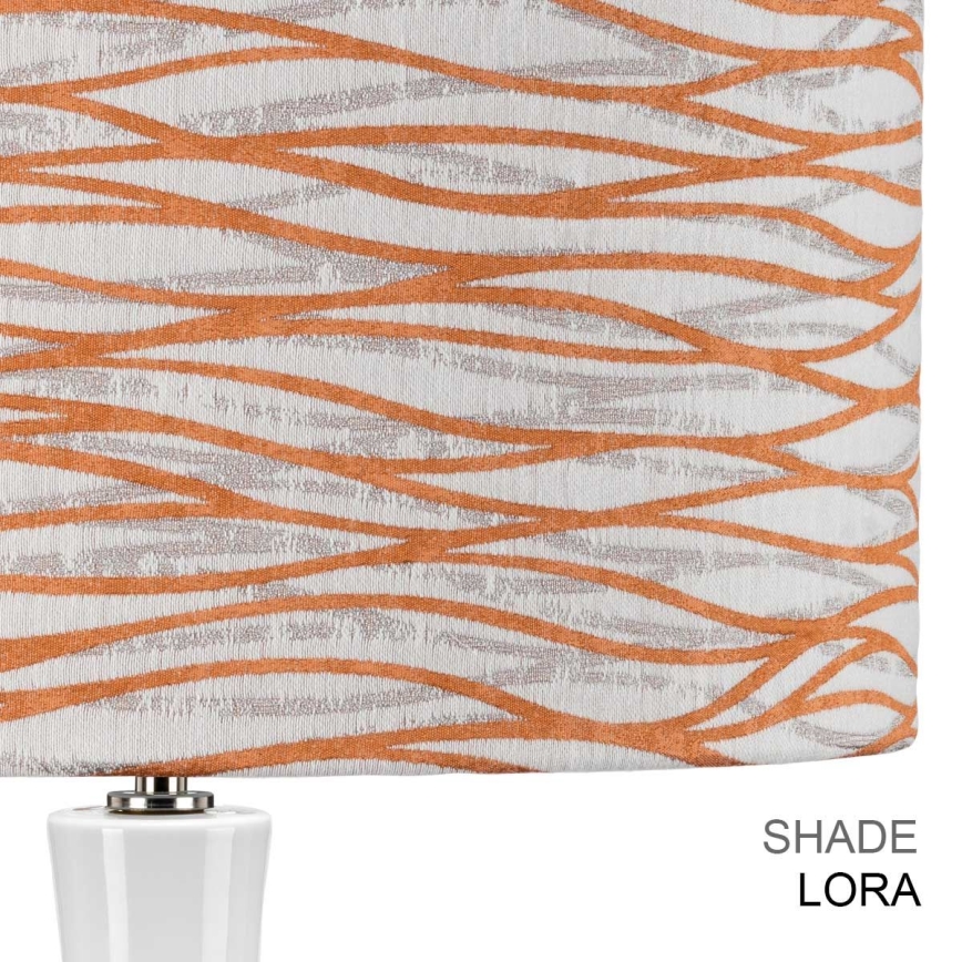 Elstead - Stona lampa MILO 1xE27/60W/230V bela/narandžasta