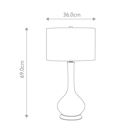Elstead - Stona lampa MILO 1xE27/60W/230V bela/narandžasta