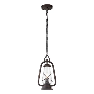 Elstead - Spoljašnji luster na lancu MINERS 1xE27/60W/230V IP44 bronzan