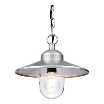 Elstead - Spoljna viseća lampa na lancu KLAMPENBORG 1xE27/60W/230V IP44 mat hrom