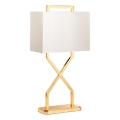 Elstead - Stona lampa CROSS 1xE27/60W/230V zlatna/bela